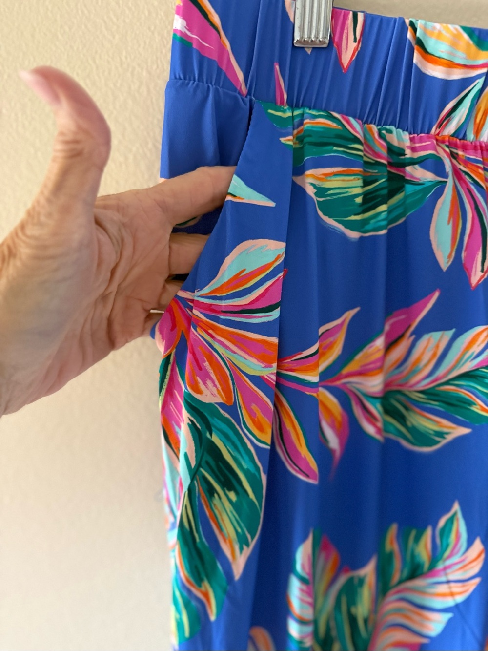 La Blanca Vibrant Blue Tropical Leaf Resort Wear Loungewear Set NEW - Picture 9 of 12